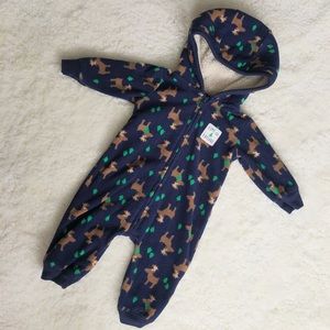 Explore Hoodie Winter Pajamas Navy Newborn